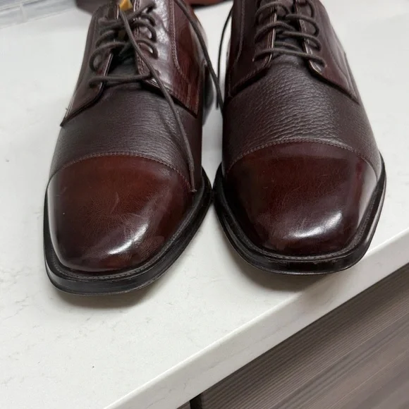 Johnston & Murphy 15 0670 Corbett Cap  Toe Derby Dress Leather Shoes  like NEW - Picture 14 of 16